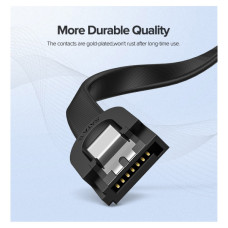 Кабель для передачі даних SATA 3 Data Cable 0.5m US217 Black Ugreen (30796)