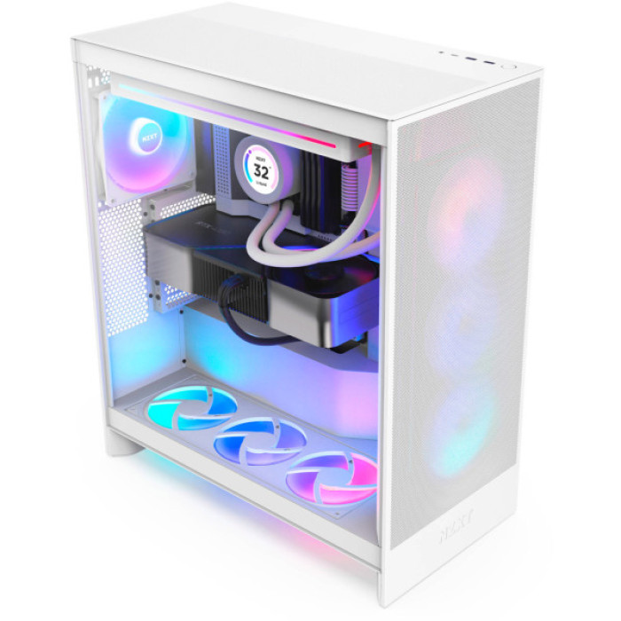 Корпус NZXT H7 Flow RGB All White (CM-H72FW-R1)