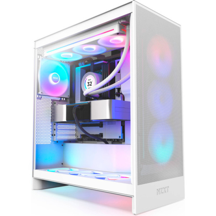 Корпус NZXT H7 Flow RGB All White (CM-H72FW-R1)