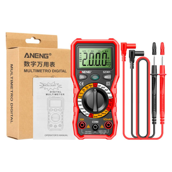 Цифровий мультиметр ANENG SZ301, V, A, R, C (SZ301)