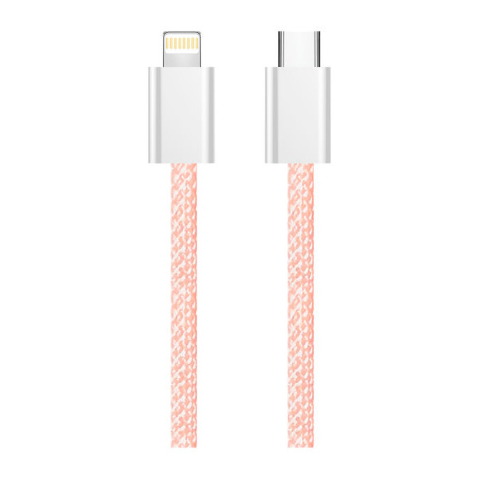 Дата кабель USB-C to Lightning 1.0m 27W pink ColorWay (CW-CBPDCL061-P)
