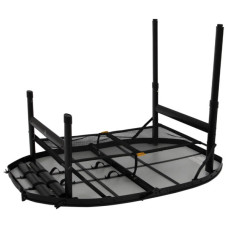 Туристичний стіл Bo-Camp Woodbine Oval 100x70 cm Black/Wood look (1404185)