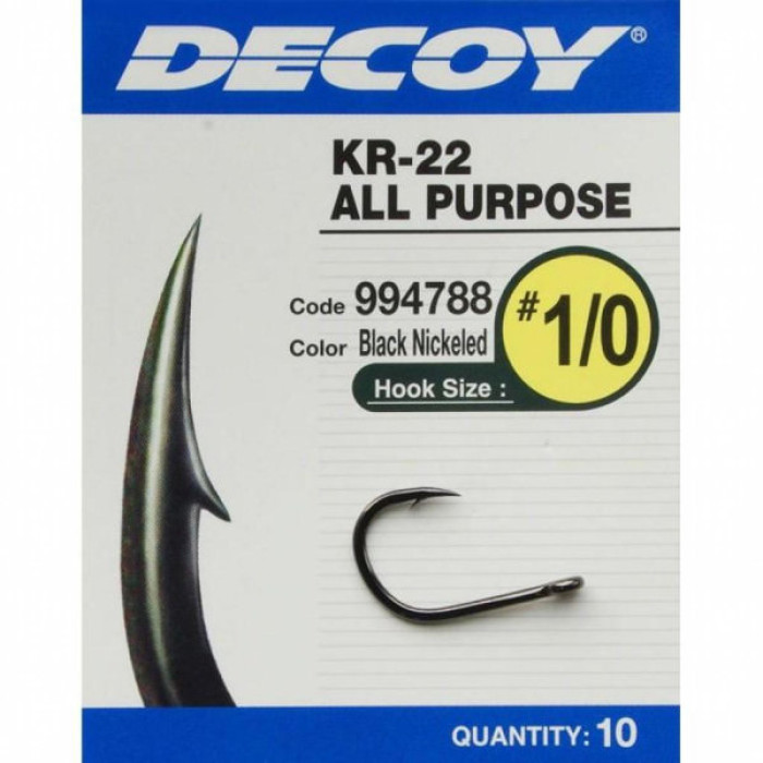 Гачок Decoy KR-22 Black Nickeled 05 (12 шт/уп) (1562.02.99)