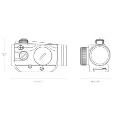 Коліматорний приціл Hawke Vantage 1x25 - Weaver 3 MOA Dot (12103)