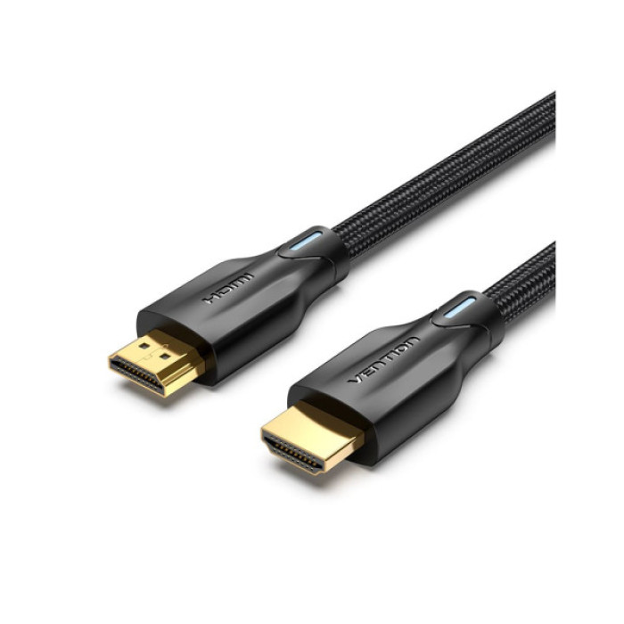 Кабель мультимедійний HDMI M to HDMI M 2.0m 8K60Hz cotton braided black Vention (AAUBH)
