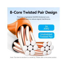 Патч-корд 10м, UTP cat 6 RJ-45 black Vention (IBEBL)