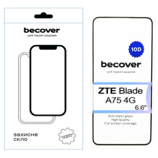 Скло захисне BeCover ZTE Blade A75 4G 10D Black (713578)