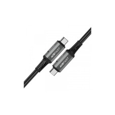 Дата кабель USB-C to USB-C 1.0m USB 4.0 240W audio/video black-grey Acefast (6974316282631)