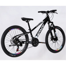 Велосипед Space 24" MERCURY DD FR рама-11" AL 2026 чорно-білий (OPS-SP-24-064)