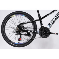 Велосипед Space 24" MERCURY DD FR рама-11" AL 2026 чорно-білий (OPS-SP-24-064)