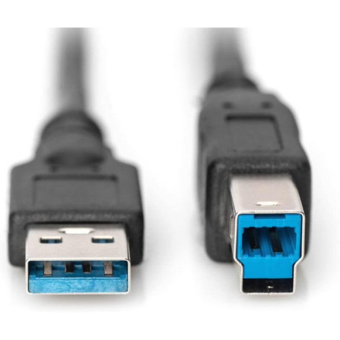 Дата кабель USB 3.0 AM/BM 1.8m black Digitus (AK-300115-018-S)