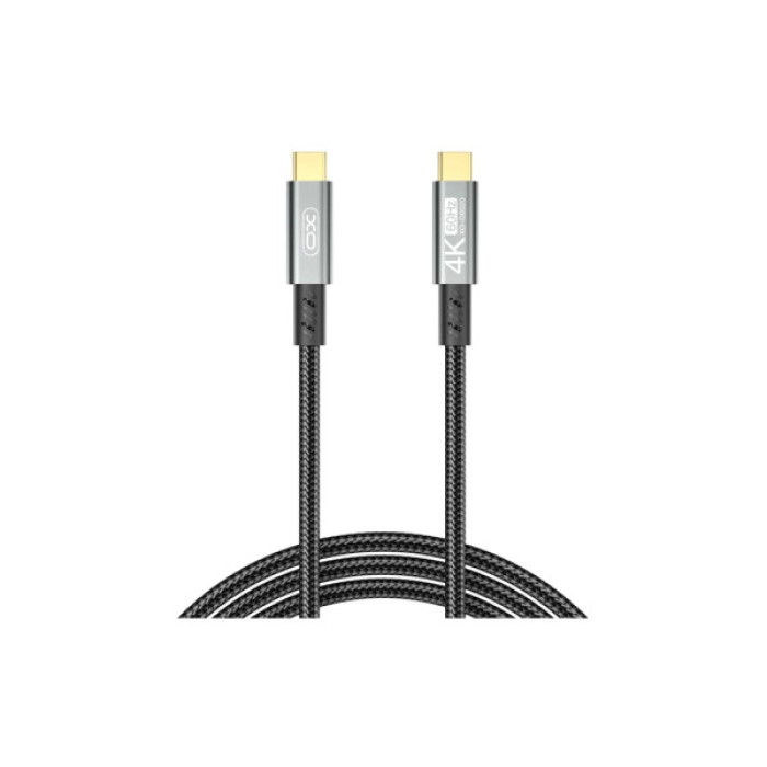 Дата кабель USB-C to USB-C 1.0m 100W PD black XO (GB020-CC.tranish)