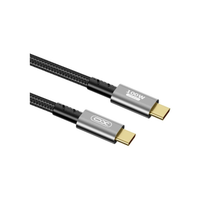 Дата кабель USB-C to USB-C 1.0m 100W PD black XO (GB020-CC.tranish)