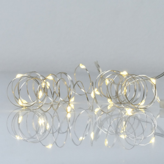Гірлянда YES! Fun Нитка на мідному дроті 20 LED Тепло-біла 2 м Статична На батарейках (975020)