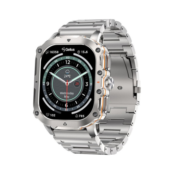 Смарт-годинник Gelius Tactical Heavy (GP-SW016) Silver Titan (2099901019103)