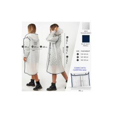 Дощовик Perletti City прозорий/синій M (14210003M)