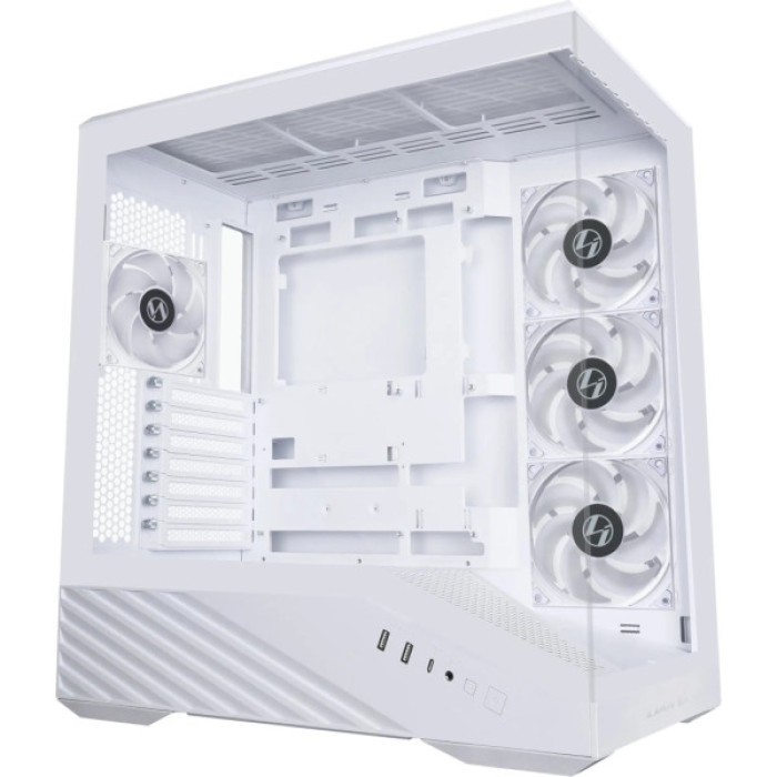 Корпус для ПК Lian Li V100R case with pre-installed four 120mm RGB PWM fan, White (G99.V100RW.01)