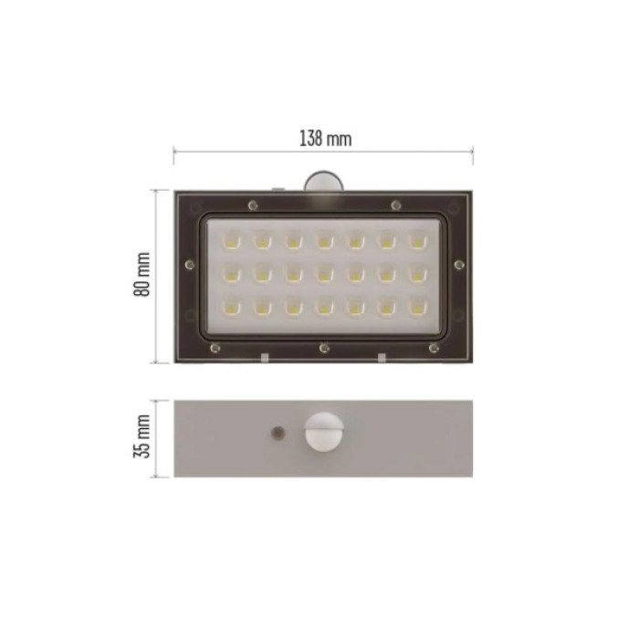 Світильник EMOS 350 лм IP65 4000K PIR (ZG161S)