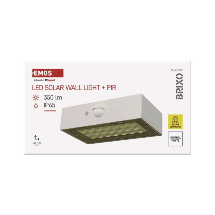 Світильник EMOS 350 лм IP65 4000K PIR (ZG161S)