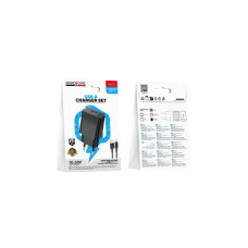 Зарядний пристрій BOROFONE BAS71A USB + cable USB to Micro 5P 2.1A black (6941991122590)