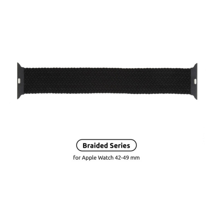 Ремінець до смарт-годинника Armorstandart Braided Solo Loop для Apple Watch 49/46/45/44/42 (Series 1-3) Charcoal Size 10 (172 mm) (ARM58074)