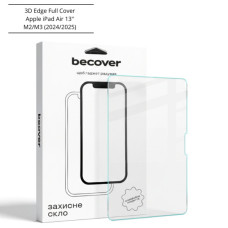 Скло захисне BeCover 3D Edge Full Cover Apple iPad Air 13" M2/M3 (2024/2025) (714775)