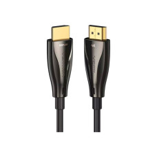 Кабель мультимедійний HDMI to HDMI 30.0m V2.0 Optical 4K 60Hz 18Gbps Dolby 7.1 PVC Black Zinc Alloy VENTION (ALABT)