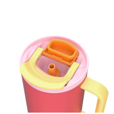 Термокружка Kambukka Rio Pink Papaya 950 мл Коралова з жовтим (11-08002)