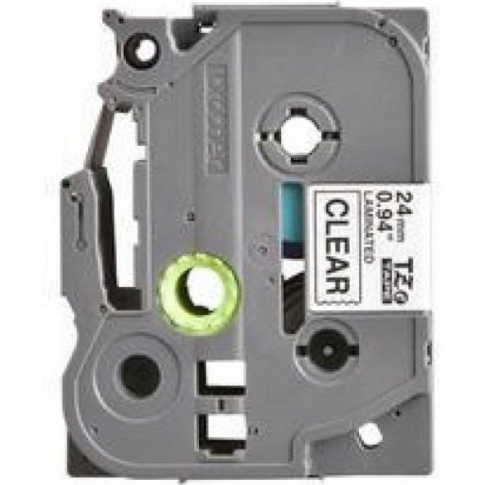 Стрічка для принтера етикеток Brother TZE151, 24мм, черный на прозрачном (TZE151)