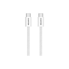 Дата кабель USB-C to USB-C 1.0m 60W Magnet Braided White Canyon (CND-CCMG60AB15W)