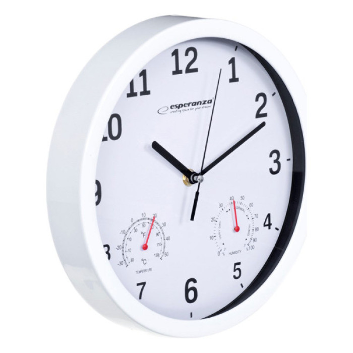 Настінний годинник Esperanza Wall Clock Lyon 25см White (EHC016W)