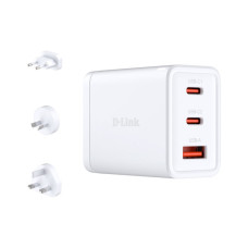 Зарядний пристрій D-Link 2xUSB-C + 1xUSB-A 65W GaN white (DCP-651)
