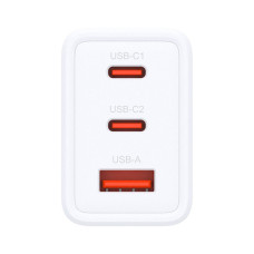 Зарядний пристрій D-Link 2xUSB-C + 1xUSB-A 65W GaN white (DCP-651)