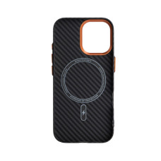 Чохол до мобільного телефона Armorstandart LikeCarbon2 SE MagCase Apple iPhone 17 Black Orange (ARM89160)