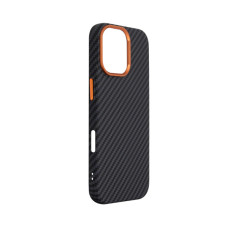 Чохол до мобільного телефона Armorstandart LikeCarbon2 SE MagCase Apple iPhone 17 Black Orange (ARM89160)