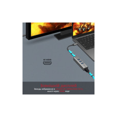 Концентратор Promate USB-C 4-in-1 порти Promate mediahub-c3.grey (mediahub-c3.grey)