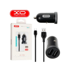 Зарядний пристрій XO 2xUSB 2.1A + cable USB to Micro 5P black (TZ08-M-BK)