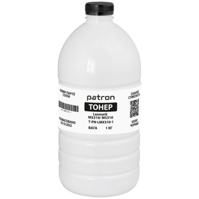Тонер Lexmark MX310/MS310, 1 кг Patron (PN-LMX310-1)