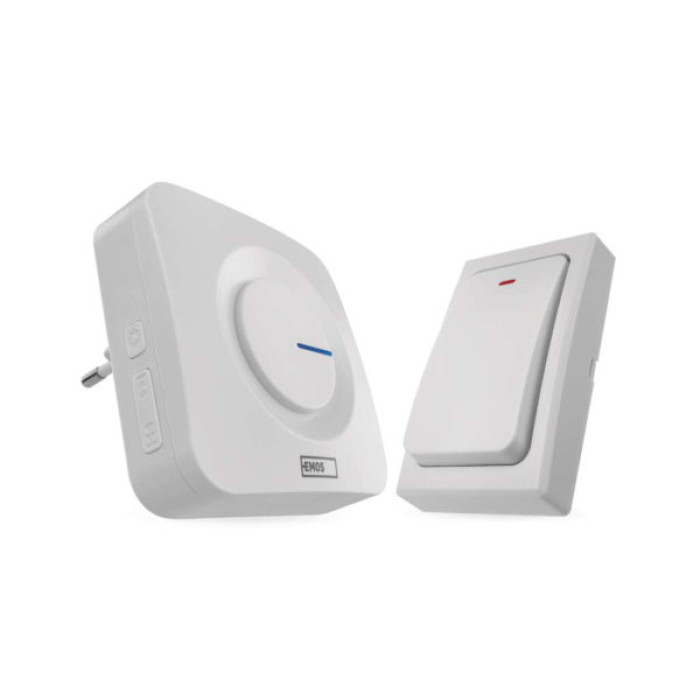 Дверний дзвінок EMOS бездротовий P5729 живлення від мережі 220В з кнопкою BATTERY-FREE (P5729)