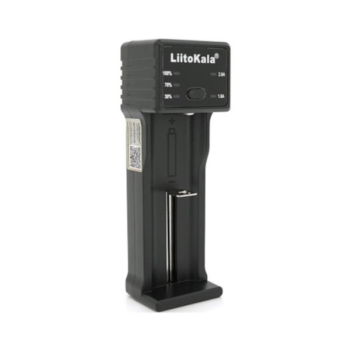 Зарядний пристрій для акумуляторів Liitokala 1 Slot, LED disp, USB, Li-ion/3.7V/3.8V, Li-Fe/3.2V, Ni-MH/1.2V (Lii-100C)