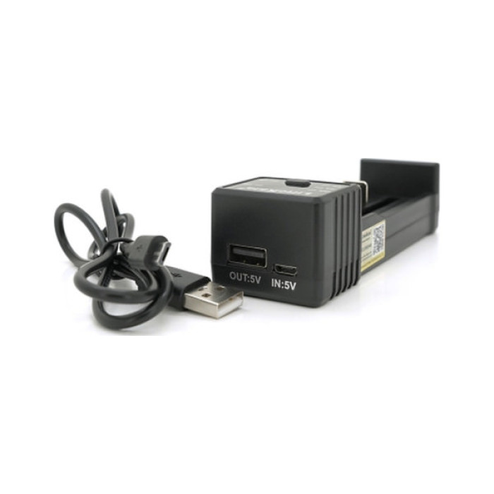 Зарядний пристрій для акумуляторів Liitokala 1 Slot, LED disp, USB, Li-ion/3.7V/3.8V, Li-Fe/3.2V, Ni-MH/1.2V (Lii-100C)