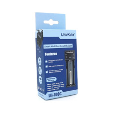 Зарядний пристрій для акумуляторів Liitokala 1 Slot, LED disp, USB, Li-ion/3.7V/3.8V, Li-Fe/3.2V, Ni-MH/1.2V (Lii-100C)