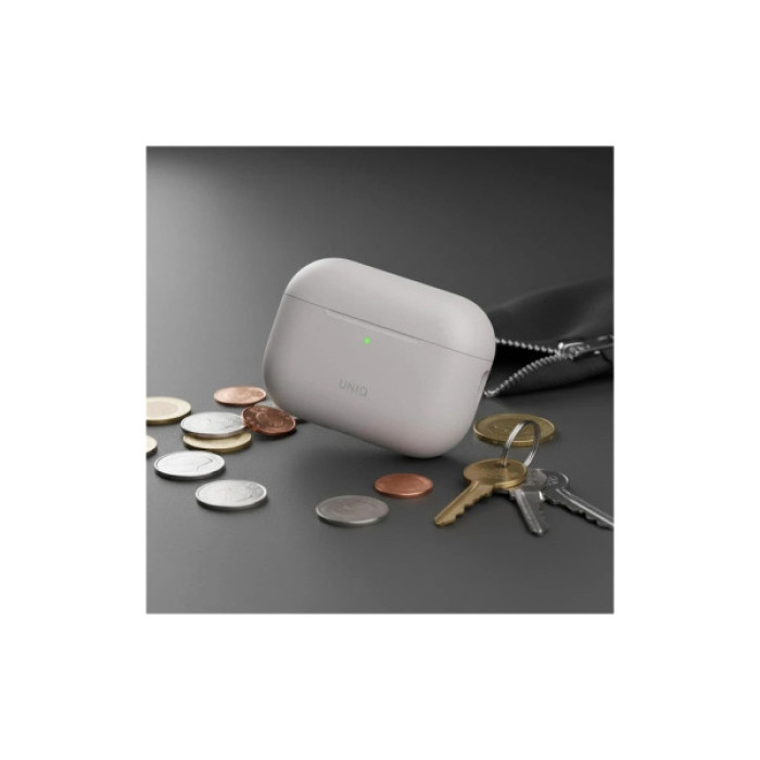 Чохол для навушників Uniq Lino для AirPods Pro 3 gen Silicone Grey (8886463696866)
