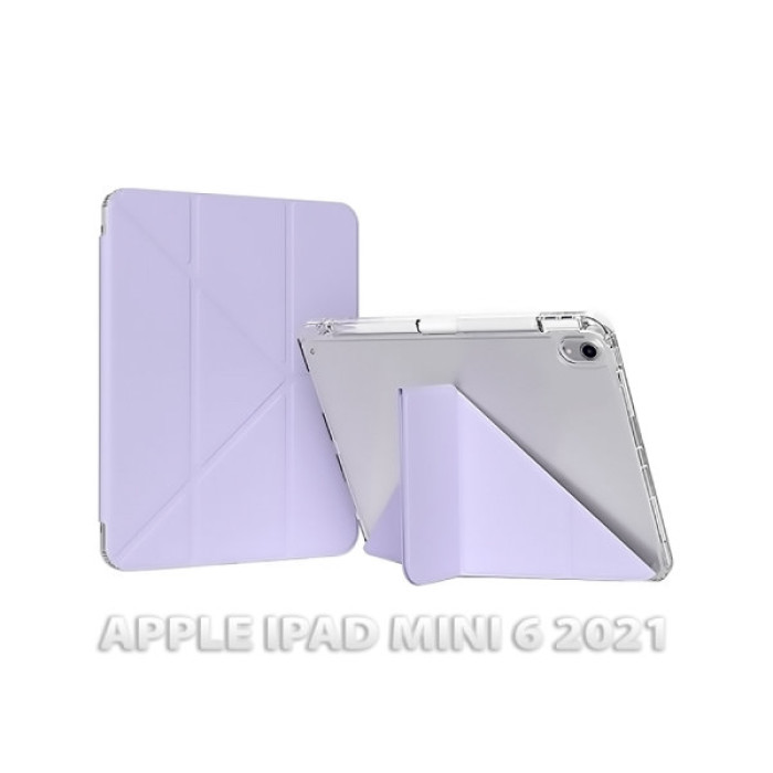 Чохол до планшета BeCover Ultra Slim Origami Transparent Apple iPad Mini 6 2021 Purple (712933)