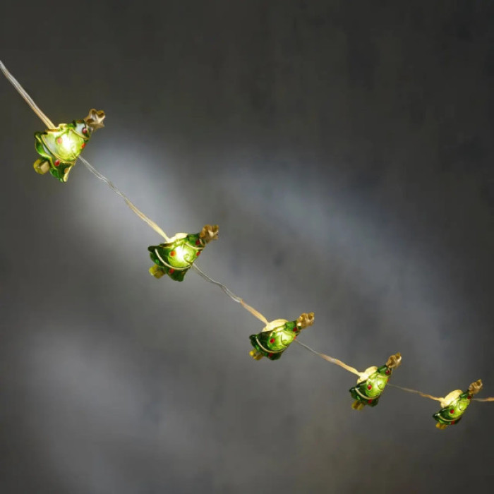 Гірлянда Luca Lighting Ялинка, струна, 1,3 м, класична біла, 10 LED 2AA, таймер (8720967822867)