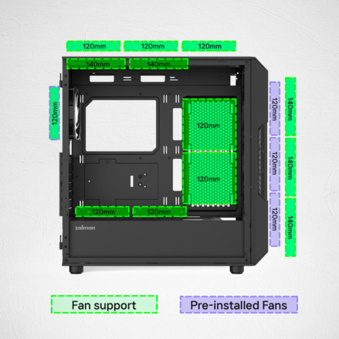 Корпус для ПК Zalman P60BLACK