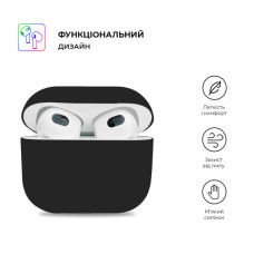 Чохол для навушників Armorstandart Ultrathin Silicone Case для Apple AirPods 3 Black (ARM60297)