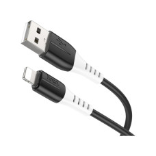 Дата кабель USB 2.0 AM to Lightning 1.0m 2.4A silicone X82 black HOCO (6931474768537)