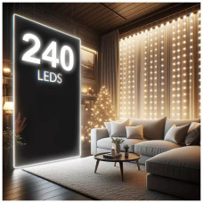 Гірлянда ColorWay Штора завіса 3 x 2 м 240 LED USB теплий колір (CW-GW-240L32U)