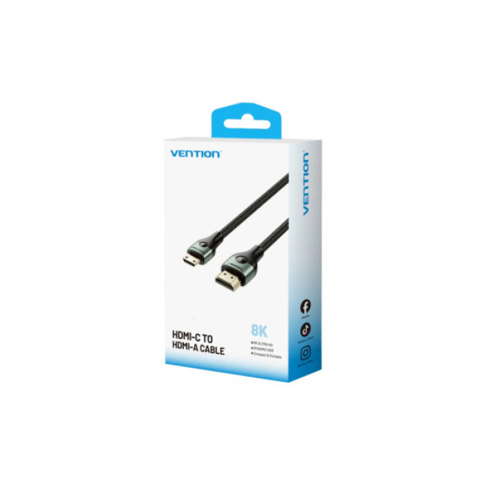 Кабель мультимедійний HDMI M to HDMI mini M 1.0m V2.1 8K 60Hz green Vention (AGJGF)